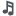 Emoji of a music note