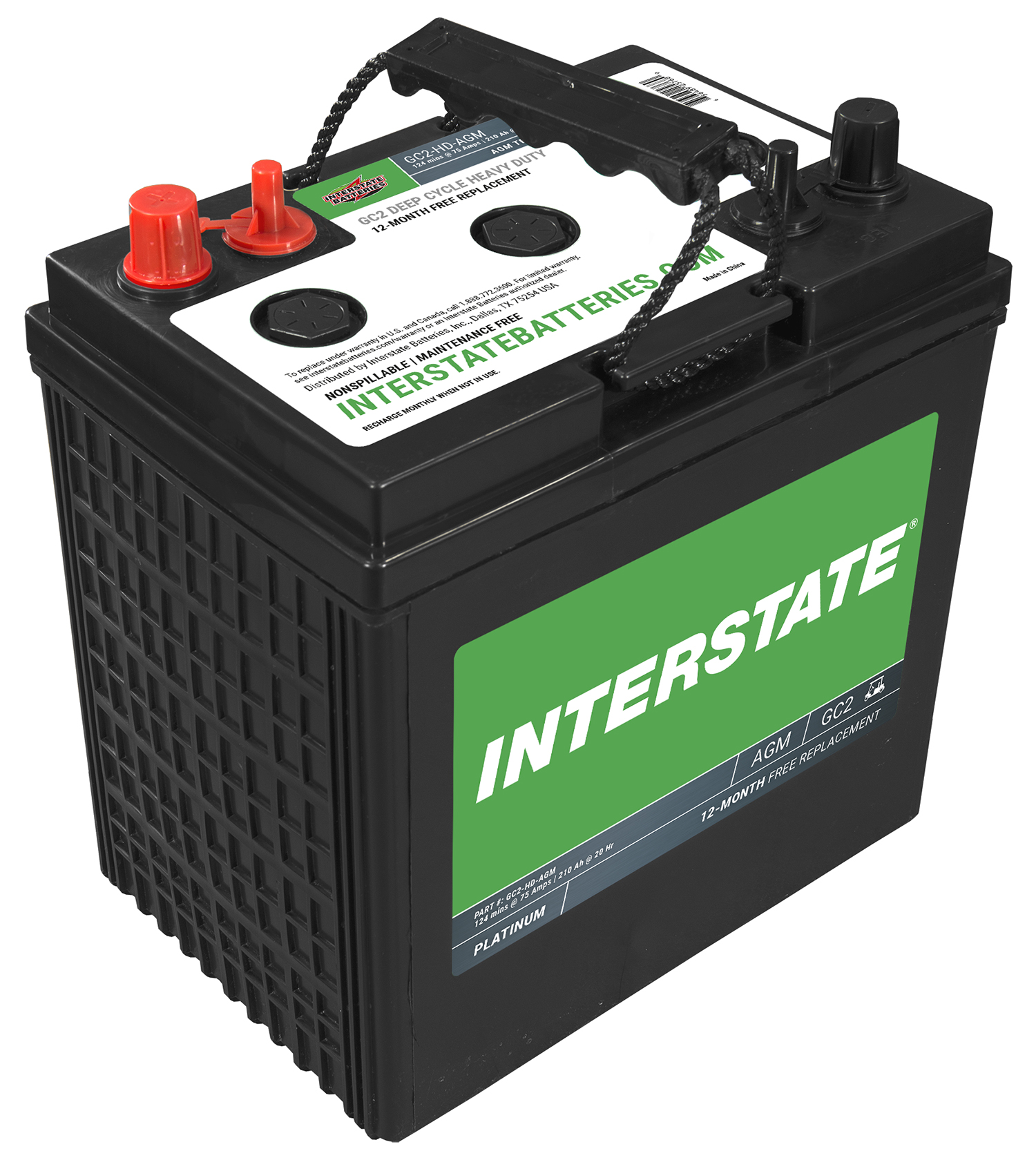 interstate 6v golf cart battery