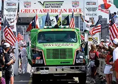 Interstate Batteries 1983 history milestone launching The Great American Race cross-country vintage car event