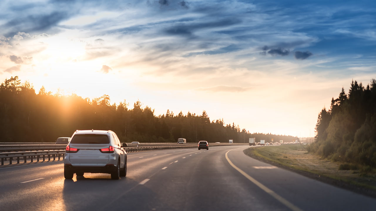 Car driving on Highway