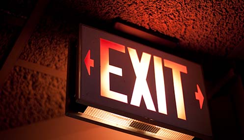 Exit sign