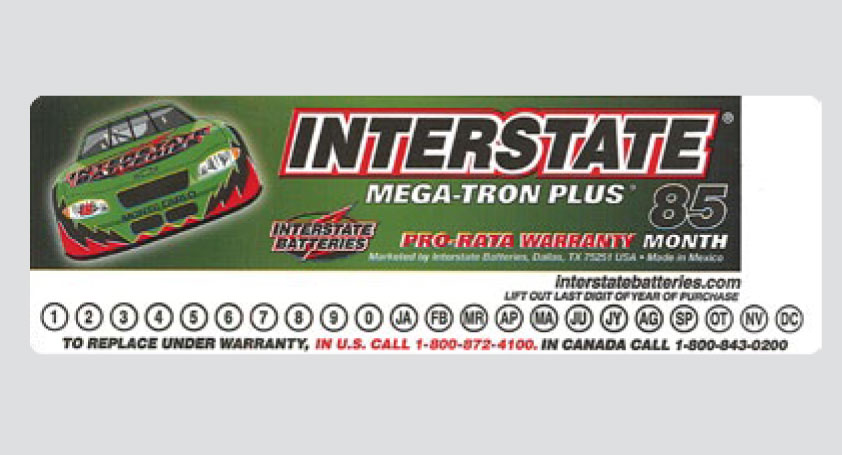 Reading car battery labels
