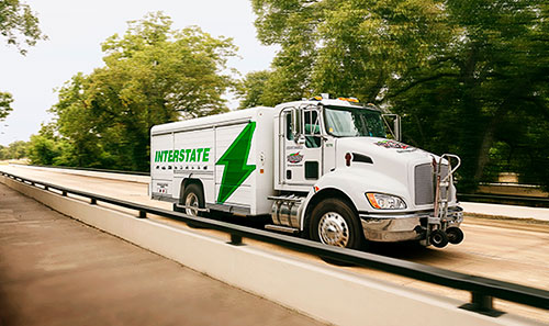 Interstate truck on the highway