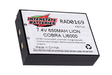 7.4V Cobra Microtalk Series Li-ion Two-way Radio Battery