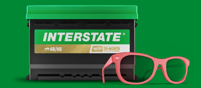 Interstate battery and sunglasses