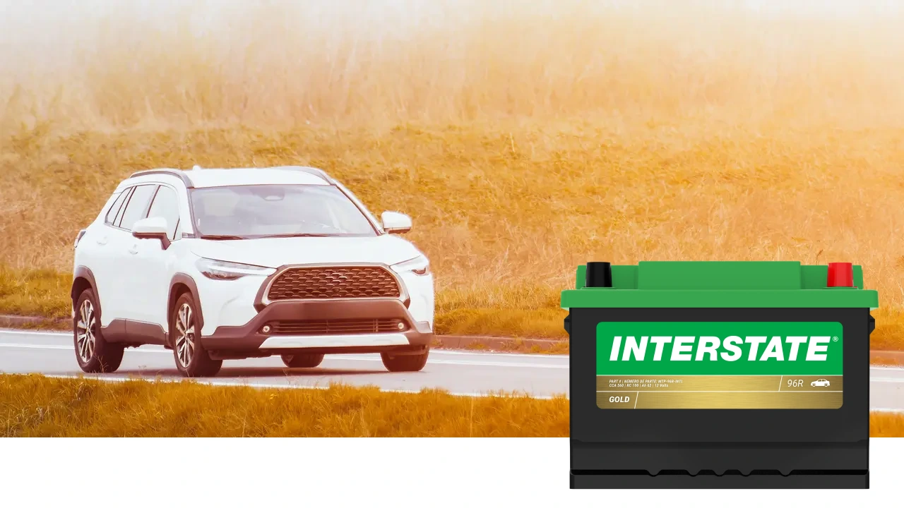 image of vehicle on road with Interstate MTP battery