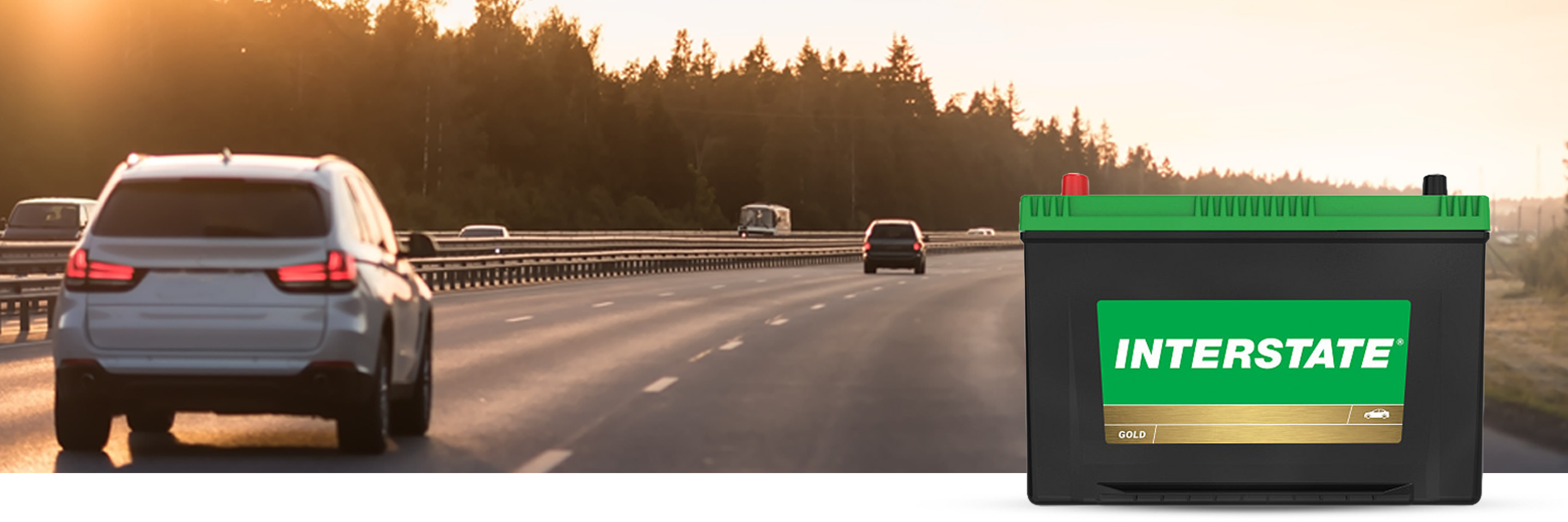 vehicle on road with Interstate MTP battery