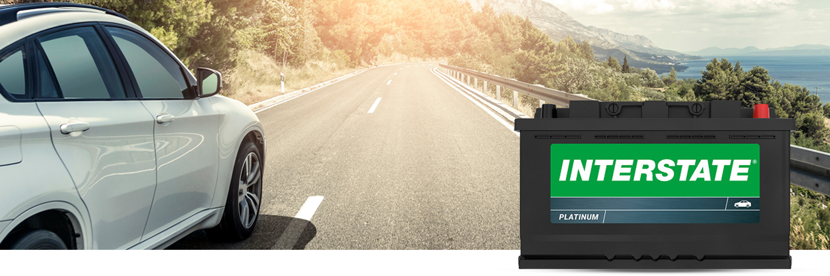 car on highway with Interstate MTX battery