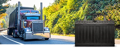 image of commercial truck with cycling battery