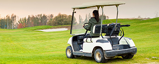 Image of golf cart on golf course