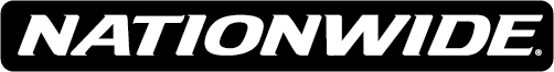 Nationwide logo with white text in a black box