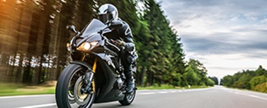 Image of motorcycle on road