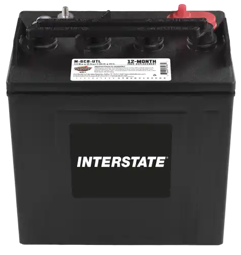 Interstate Batteries M-GC8-UTL deep-cycle golf cart battery for extended runtime and reliable electric vehicle performance