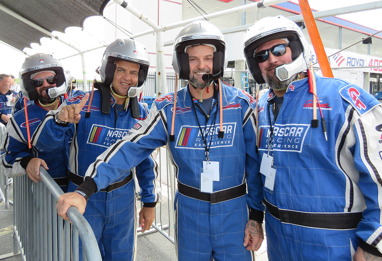 Semper Fi waiting in line for the Nascar Ride & Drive experience