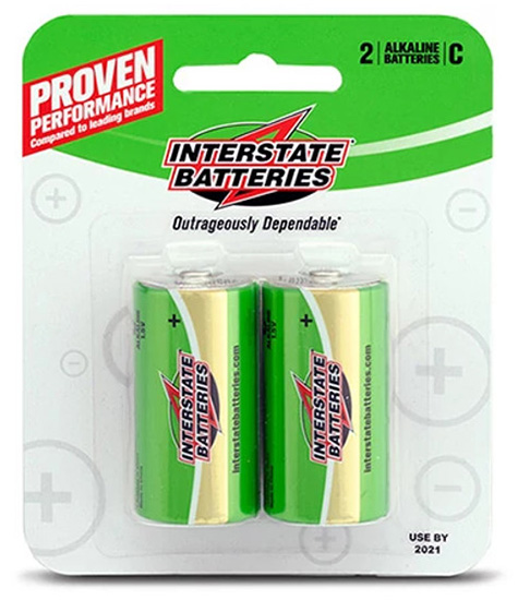 Baterías alcalinas C de Interstate Batteries