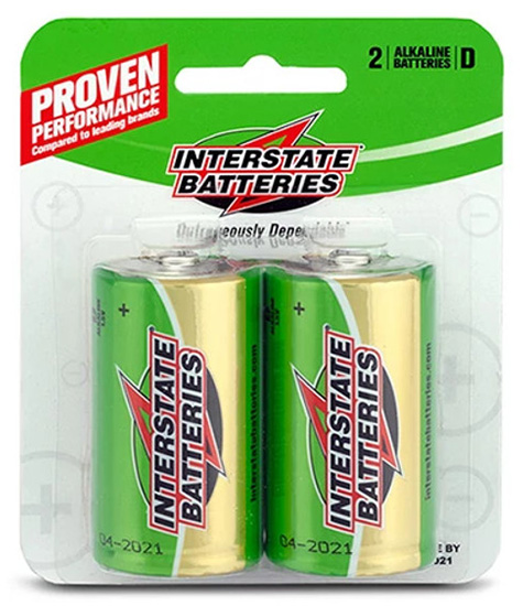 Baterías alcalinas D de Interstate Batteries