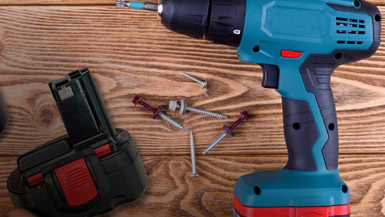 Cordless Drill with Rechargeable Battery and Screws