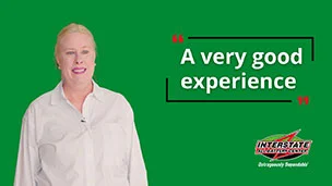 Interstate Batteries customer testimonial reading “A very good experience”