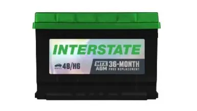 Interstate Absorbed Glass Mat (AGM) automotive battery for advanced vehicle power applications
