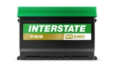 Interstate flooded automotive battery for vehicle starting applications