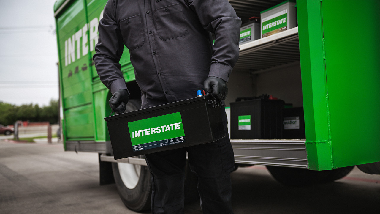 Interstate Batteries being delivered