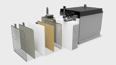 Composants de la batterie AGM